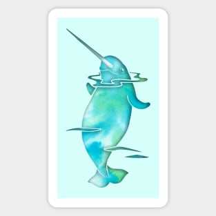 Aqua Sea Narwhal Sticker